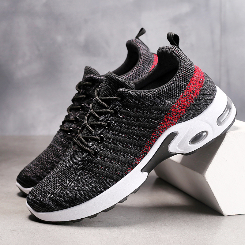 Knit Fabric Lace Up Sneakers - 남성 운동화 니트 신발 패션 캐주얼