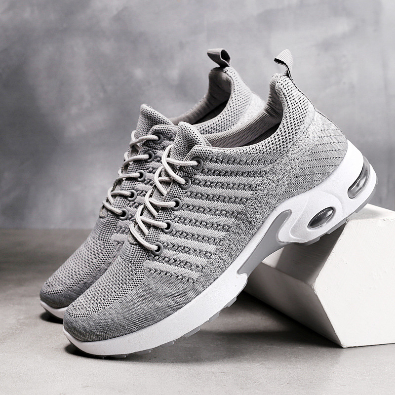 남성 운동화 니트 신발 패션 캐주얼 운동화 통기성 스포 - Knit Fabric Lace Up Sneakers 리뷰 및 가격
