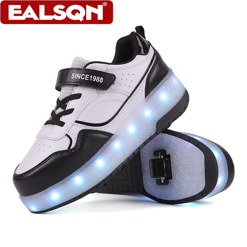 새로운 어린이용 LED 라이트업 롤러 스케이트 신발,  - Men'S Shoes 리뷰 및 가격