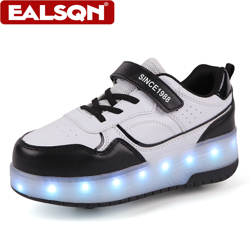 새로운 어린이용 LED 라이트업 롤러 스케이트 신발,  - Men'S Shoes 리뷰 및 가격