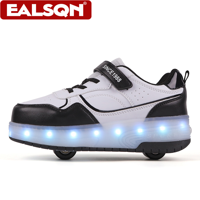 새로운 어린이용 LED 라이트업 롤러 스케이트 신발,  - Men'S Shoes 리뷰 및 가격