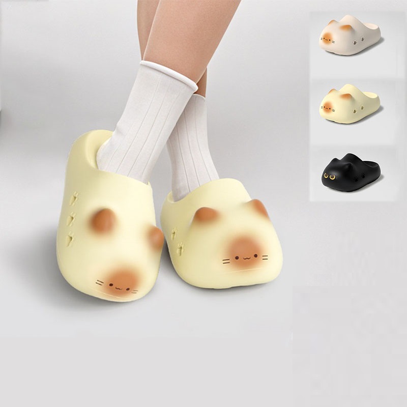 여성용 새로운 창의적인 검은색 고양이 슬리퍼, 여름용  - Boots 리뷰 및 가격